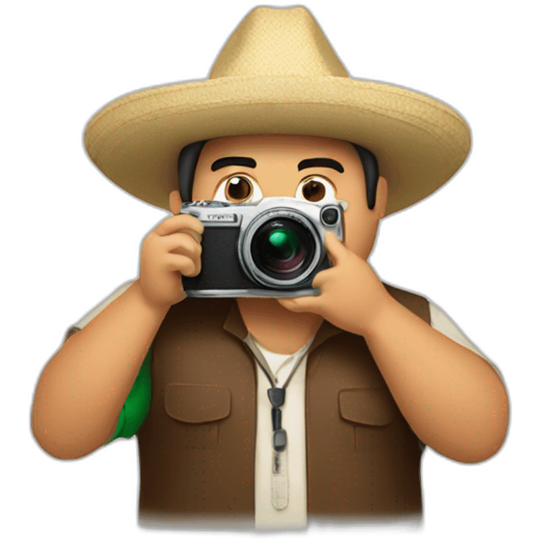 Mexican fatty guy with a fujifilm camera emoji