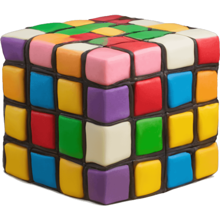 cube Rubik cake emoji