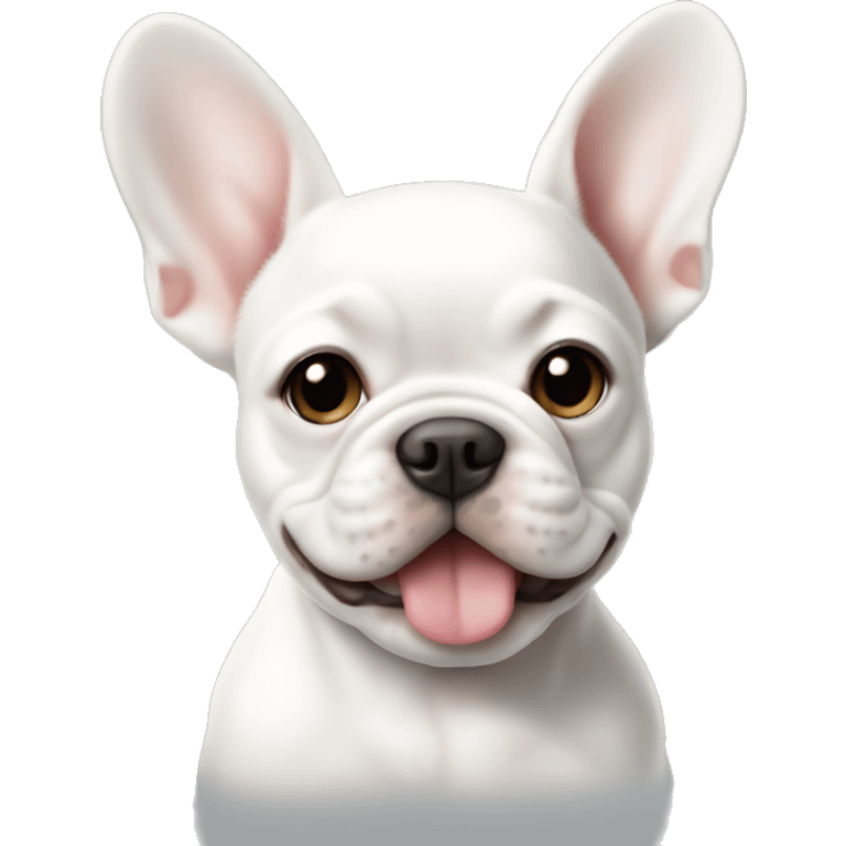 White Frenchie puppy emoji