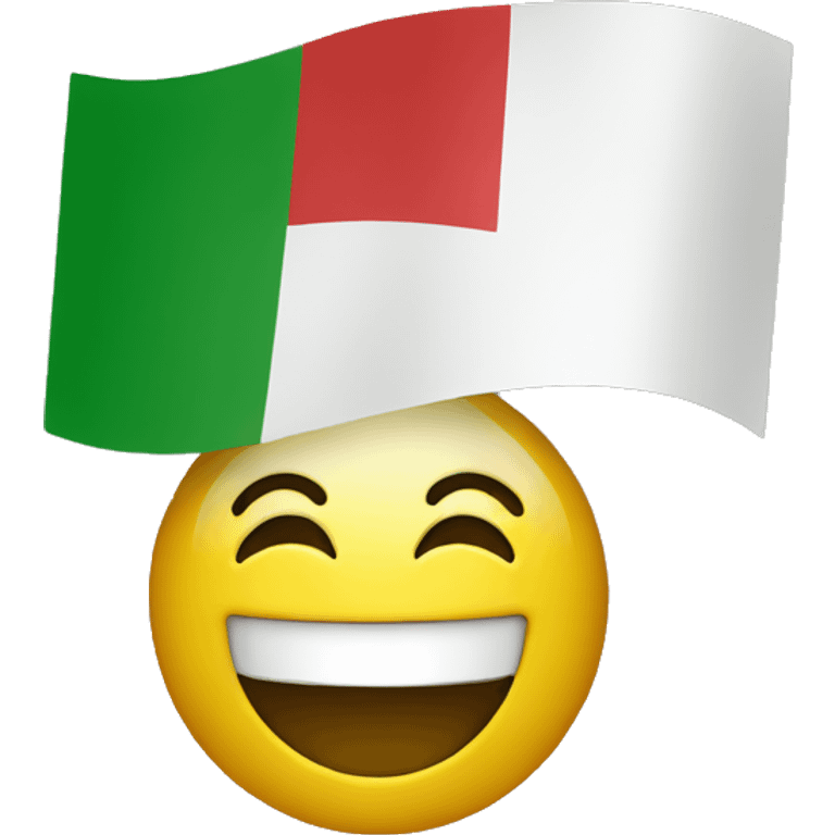 mix flag Italy and a happy face emoji