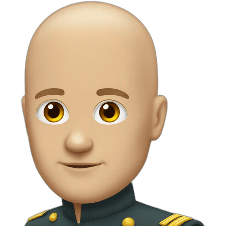 bald military ensign Yarkov emoji