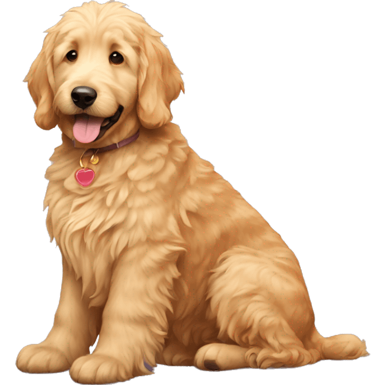 Golden doodle with a golden retriever  emoji