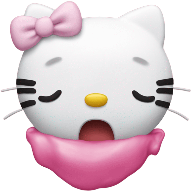 Hello Kitty sticking her tongue out  emoji