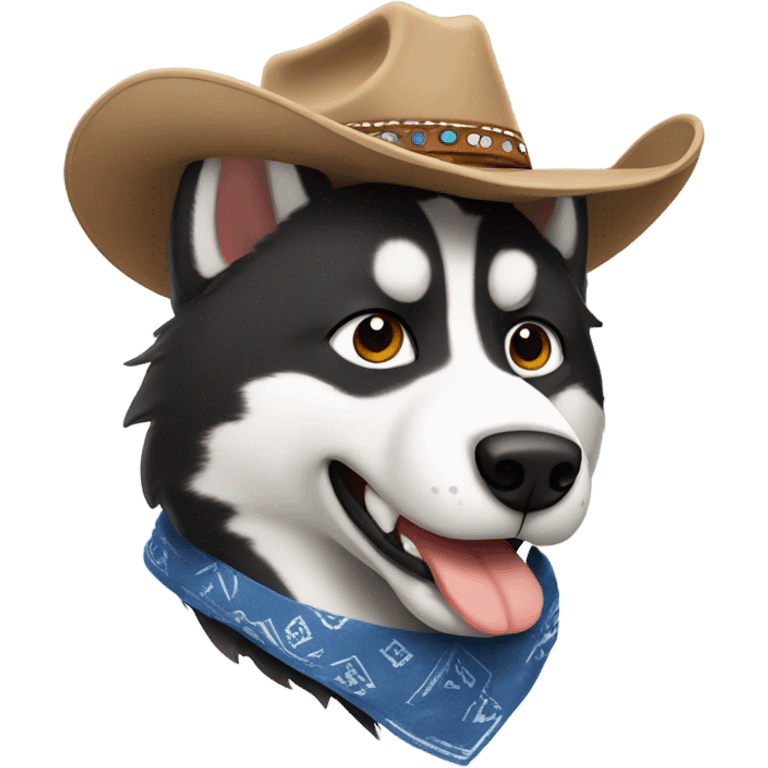 Cowboy husky emoji