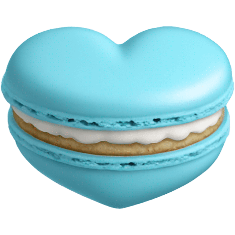 Light blue macaroon in shape of heart 🩵  emoji