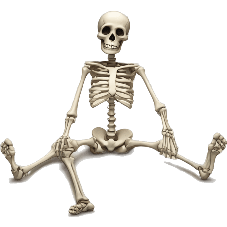 Skeleton praing with his knees on the floor emoji