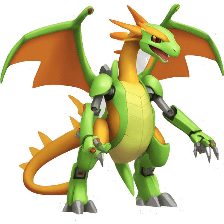 Mechanical Flygon-Charizard-Medabot-Mecha full body emoji