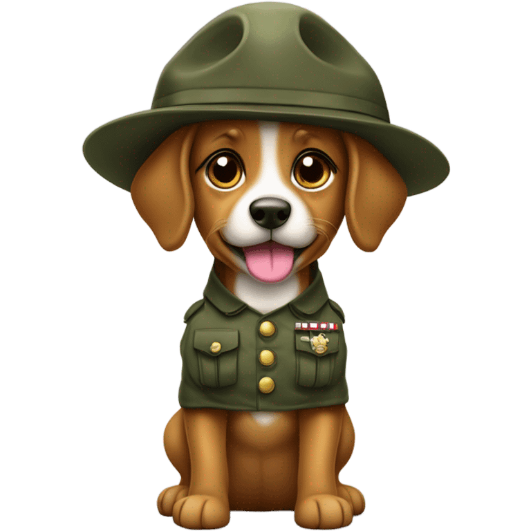 Cachorro soldado emoji