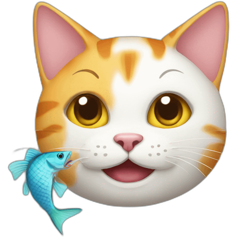 cat and fish emoji