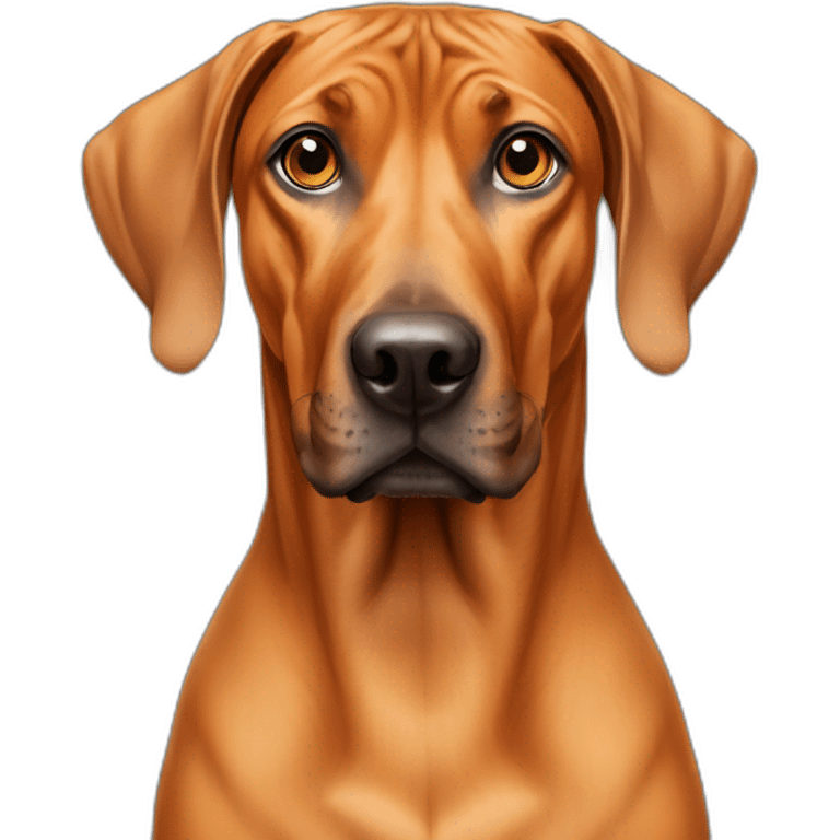 Rhodesian ridgeback with big eyes emoji