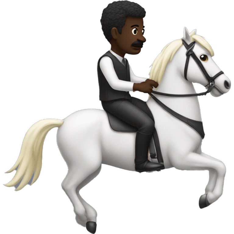 moustache black skin riding computer emoji