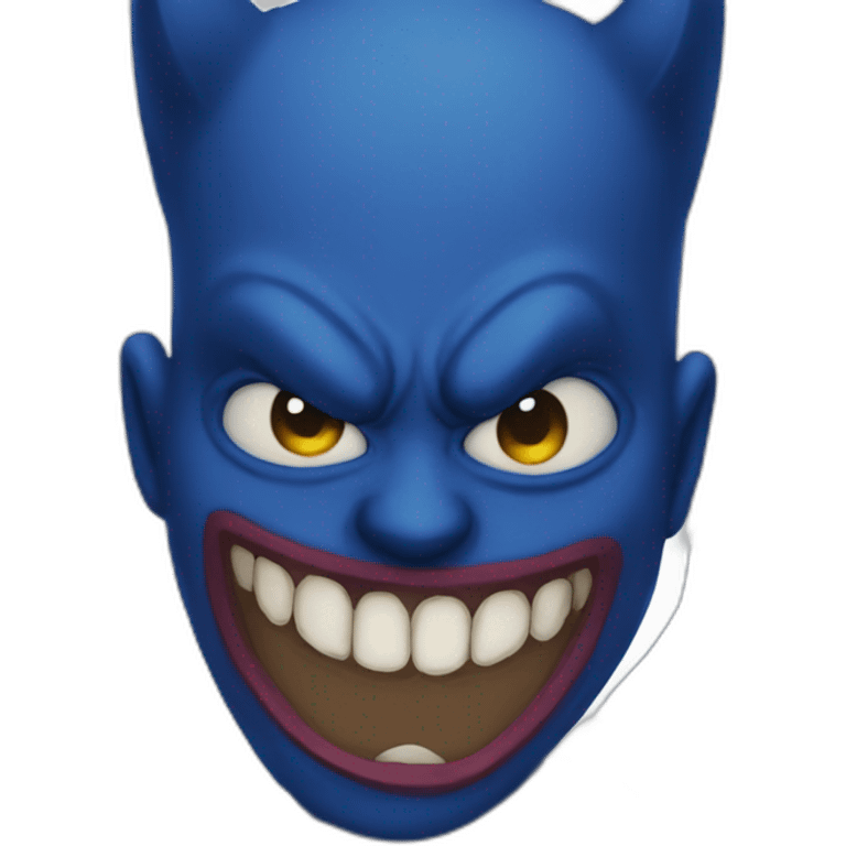 Dark blue Devil smile  emoji