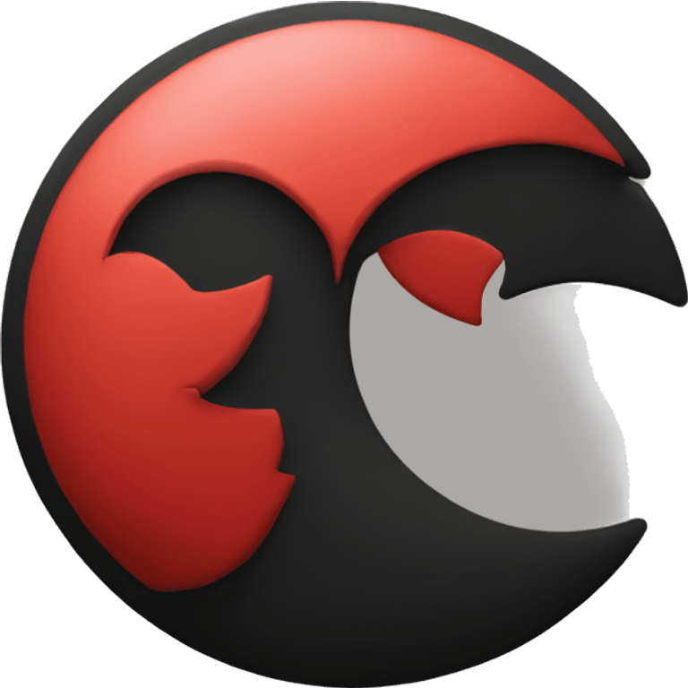  Black and Red Crescent aesthetic  emoji