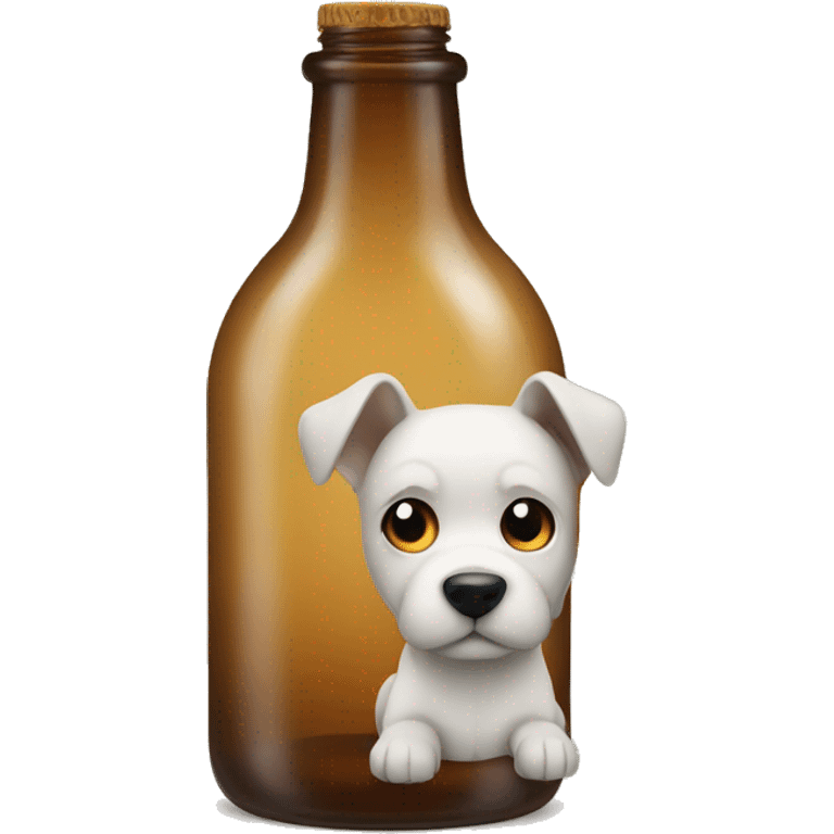 a dog inside of a bottle emoji