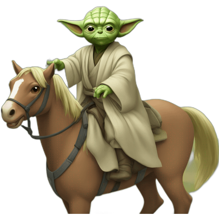 yoda en un caballo emoji