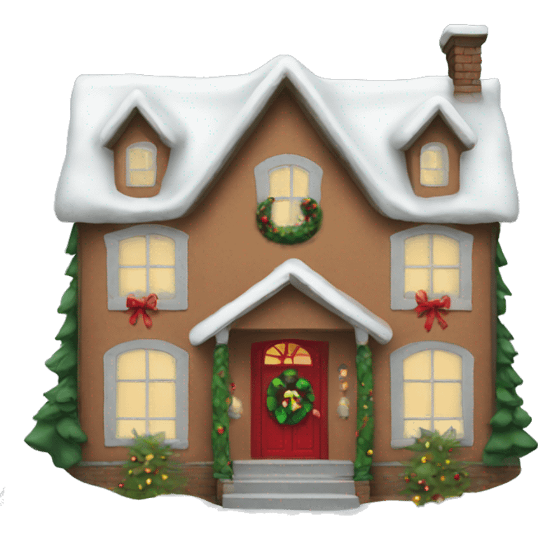 Christmas house emoji