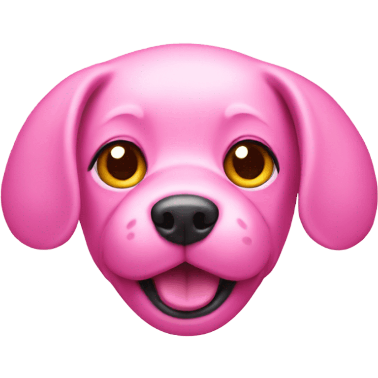 Pink dog emoji