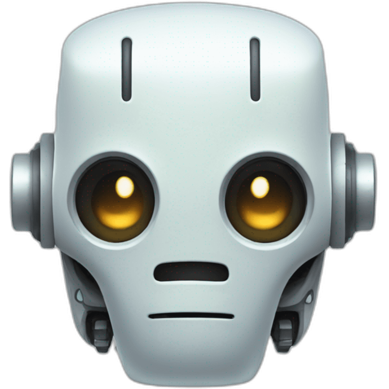 cute robot with ghost horns emoji