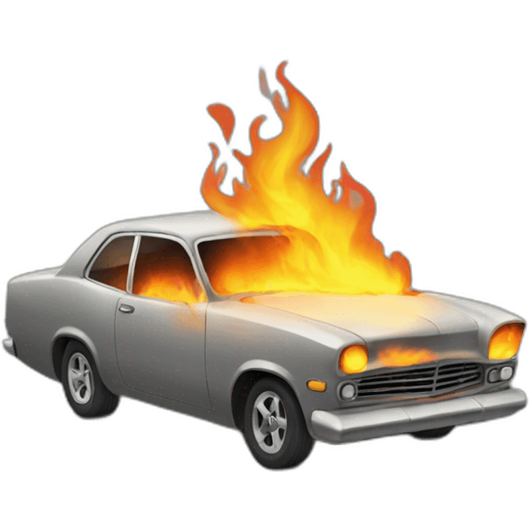 car burning emoji