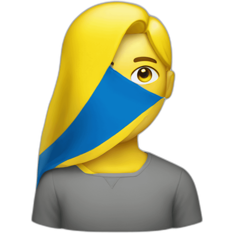 designer with Ukraine flag emoji