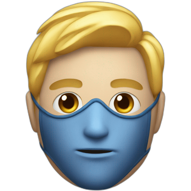 portrait superhero with mask, specialist in Reviews emoji