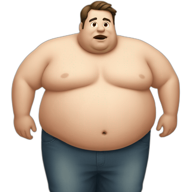 fat belly man emoji