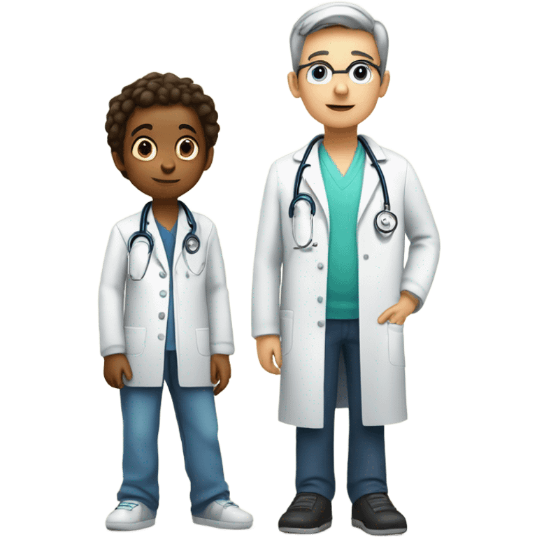 child and doctor emoji