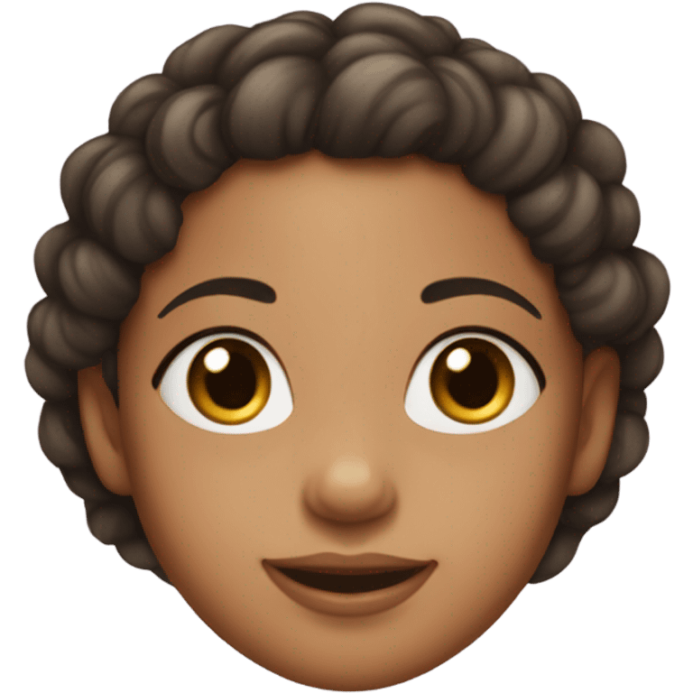 Bi racial girl with curly hair in a ponytail  emoji