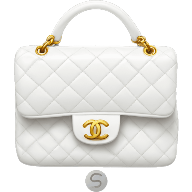 White Chanel bag emoji