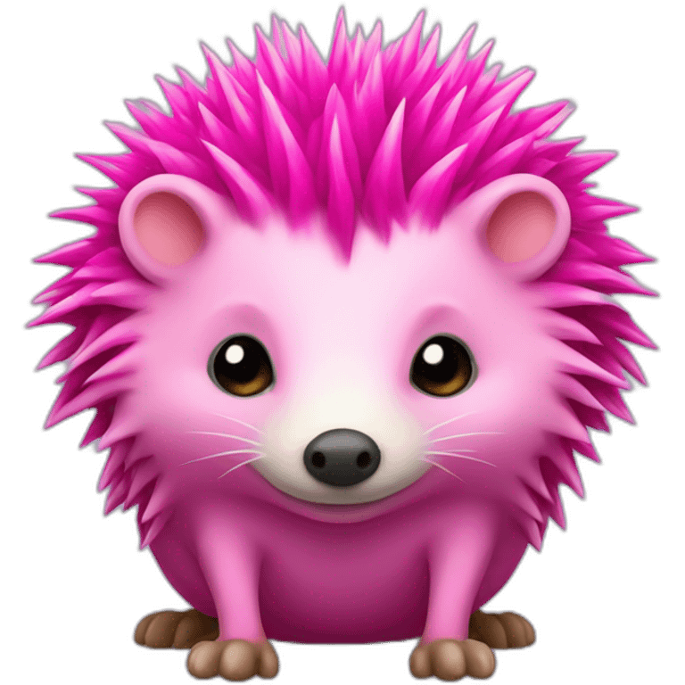 Fuchsia pink hedgehog emoji