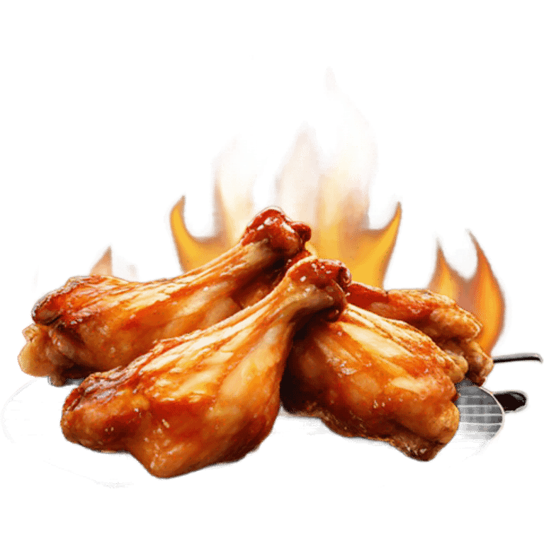 Chicken wings in fire emoji