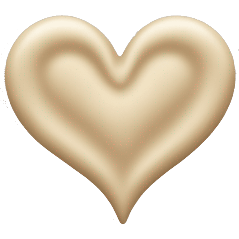 Beige heart emoji