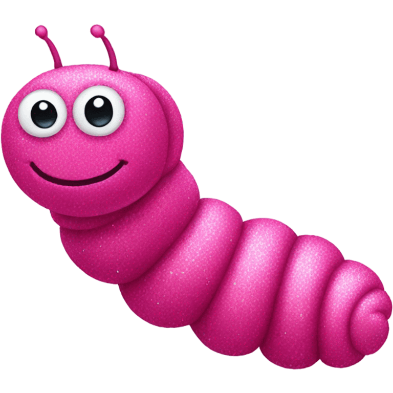 Pink caterpillar with glitter  emoji