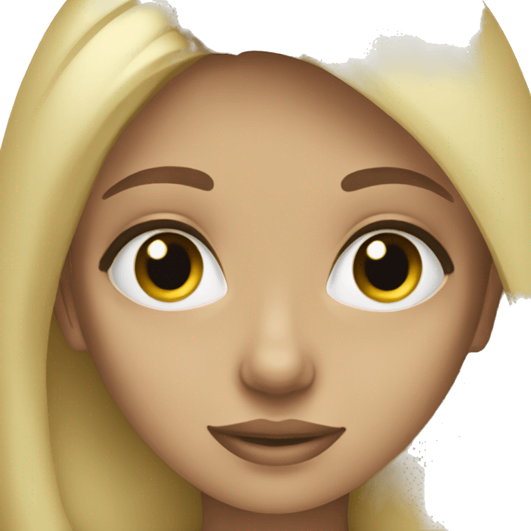 Grey eyes blonde hair girl emoji