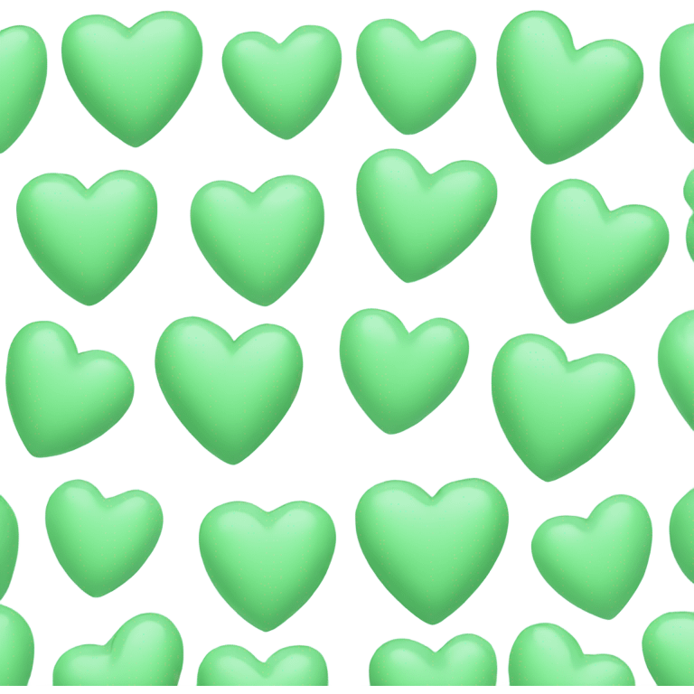 Pastel green heart emoji emoji