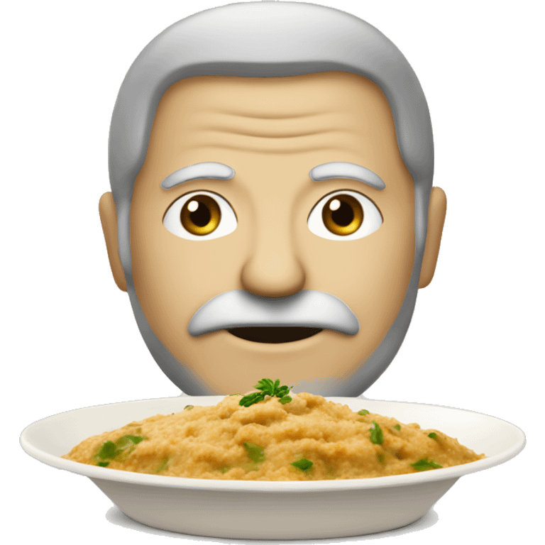 Baba ghanoush in a dish emoji