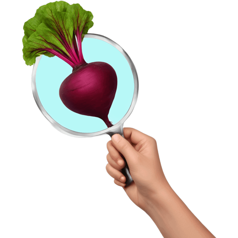 beetroot with mirror in hand emoji