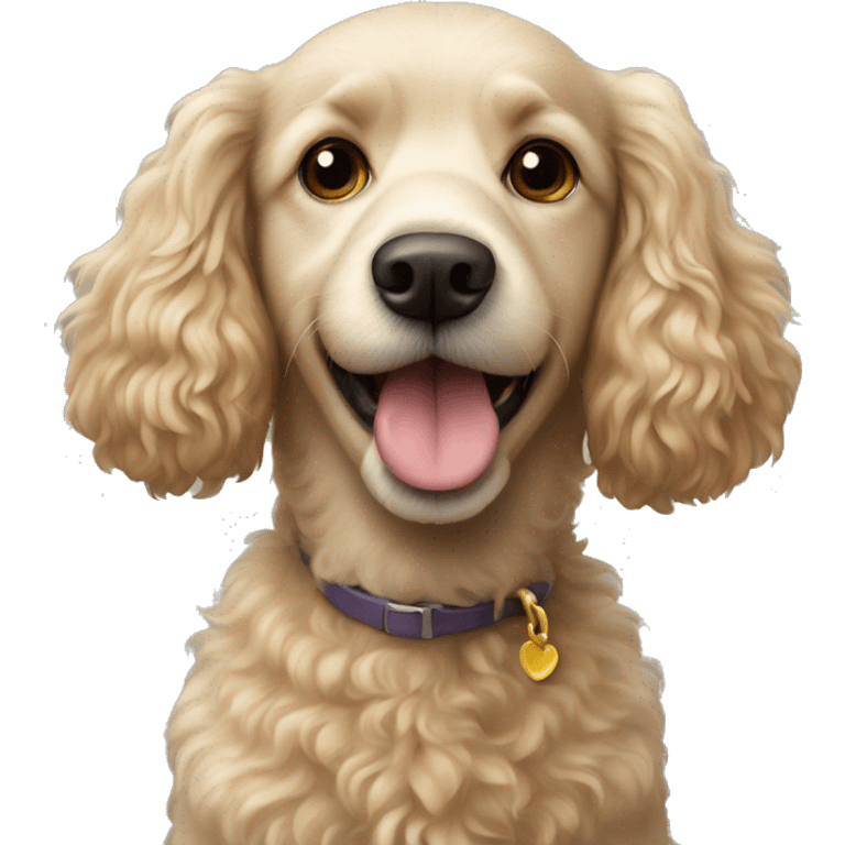 poodle and golden retriever mix dog emoji