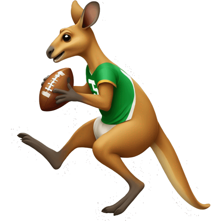 Kangaroo running football emoji