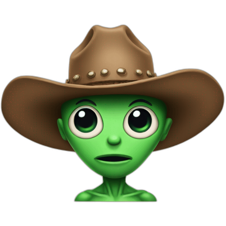 Alien with a cowboy hat emoji