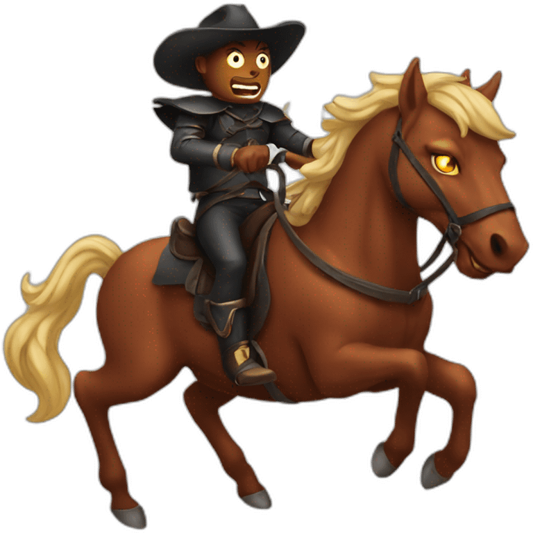 Demon riding a horse emoji