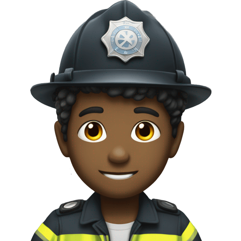 un niño bombero emoji