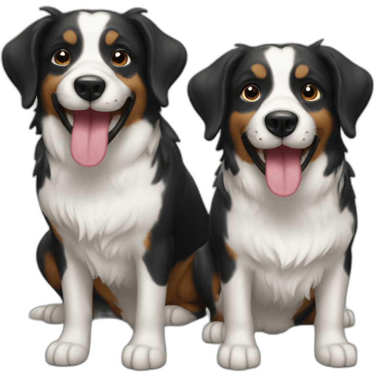 2 happy dogs emoji