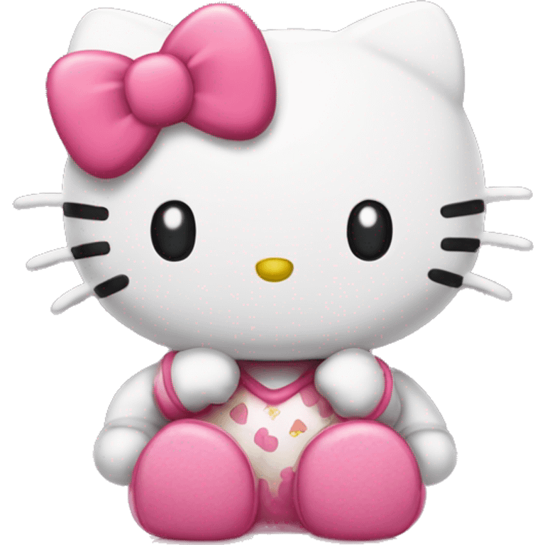 Hello Kitty dando beso emoji