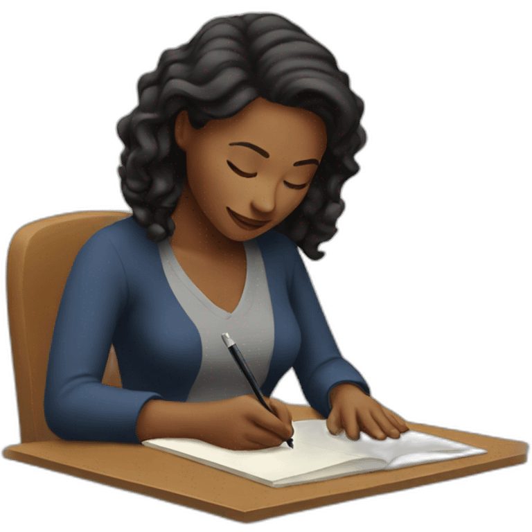 woman writing emoji