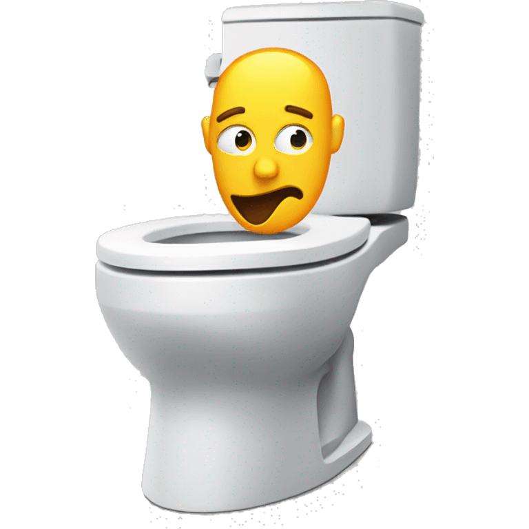 a mans head popping out of a toilet emoji