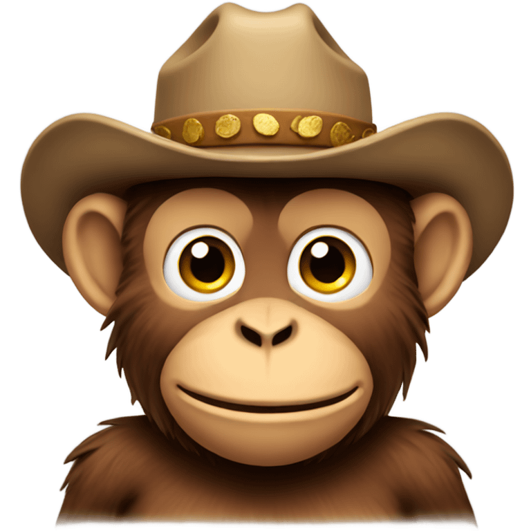 monkey with cowboy hat emoji