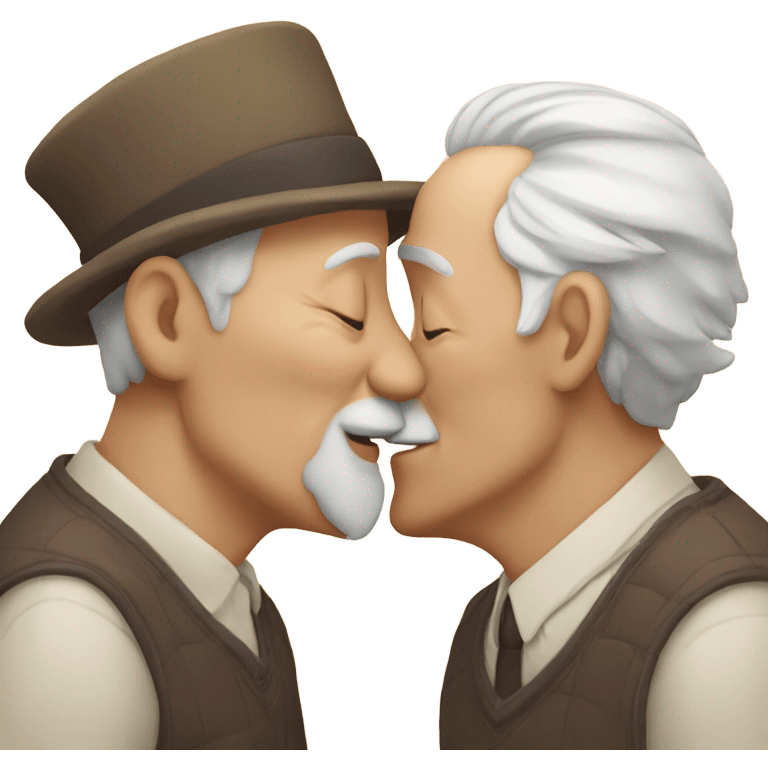 Old men kissind emoji