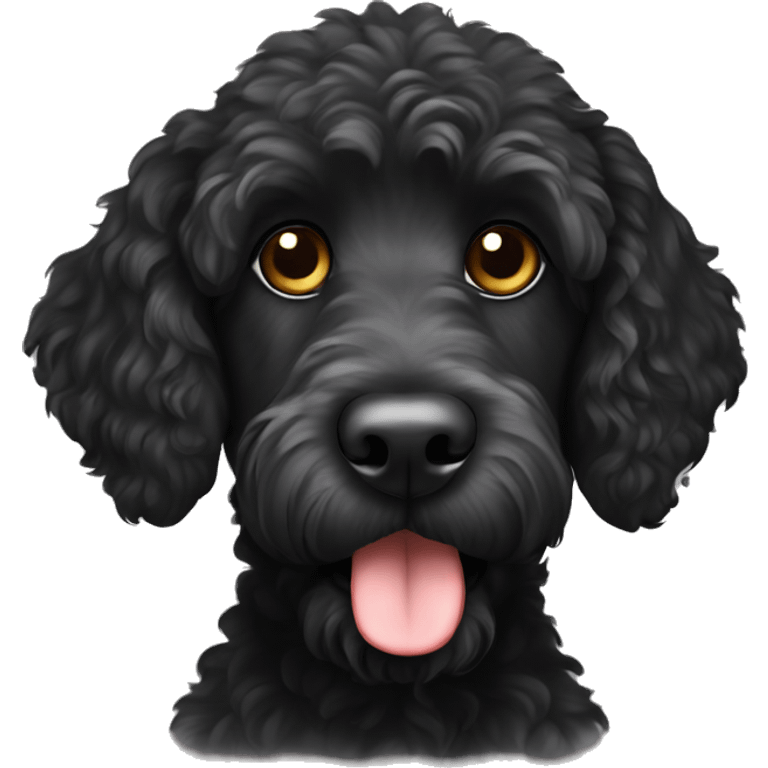 Black Labradoodle  emoji