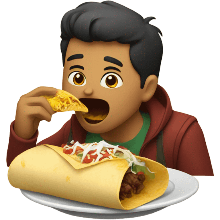 Mexican person eating a burrito  emoji